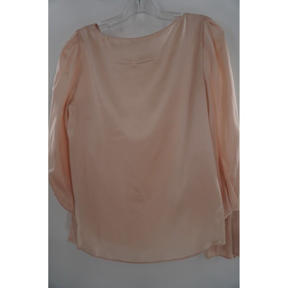 Lafayette 148 Women Shell Flower Silk Blouse NWT Peach Blush Pink Top Size S NWT - Picture 8 of 11